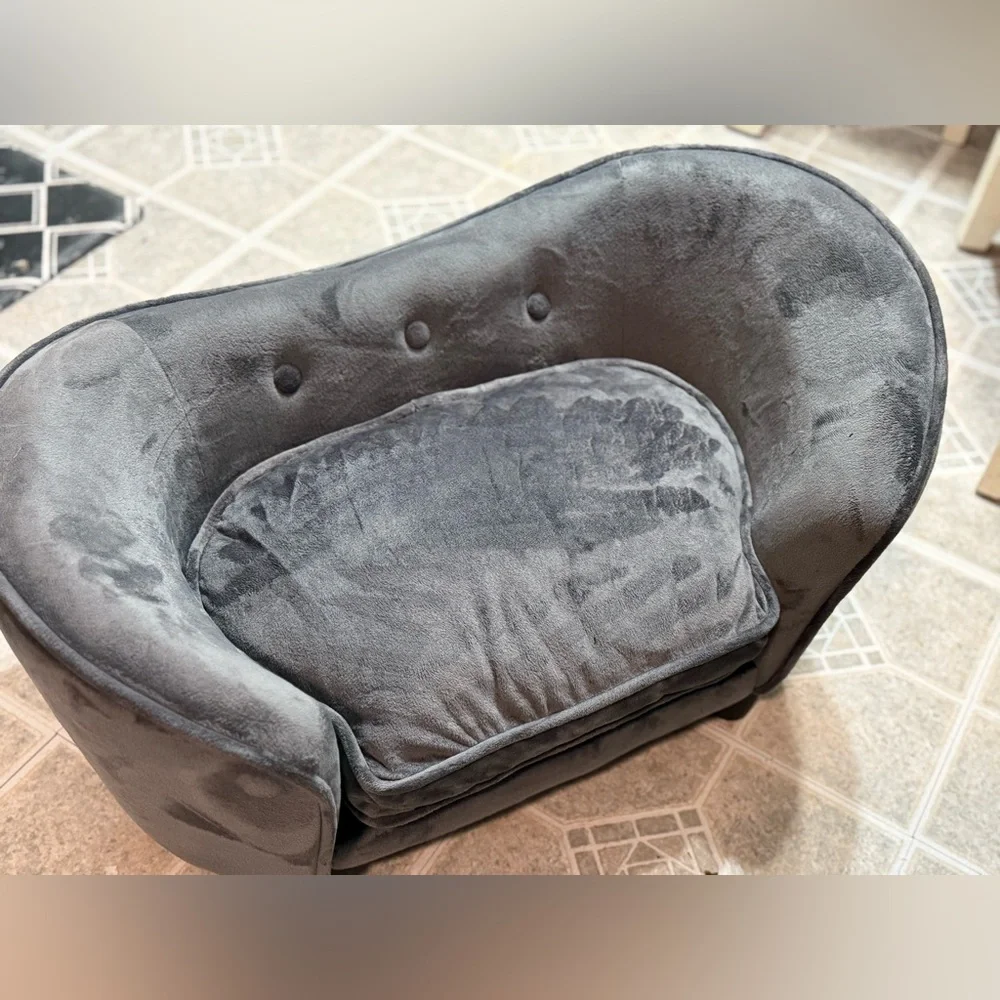 Enchanted Home Pet Ultra Plush Pet Bed in Dark Grey
